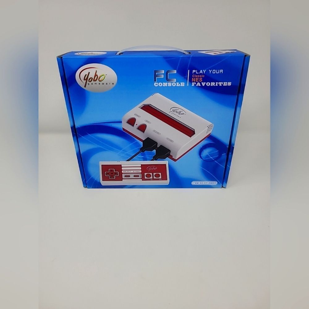 Yobo Fc Console Video Game System to play NES 8 Bit Nintendo Games Red & White